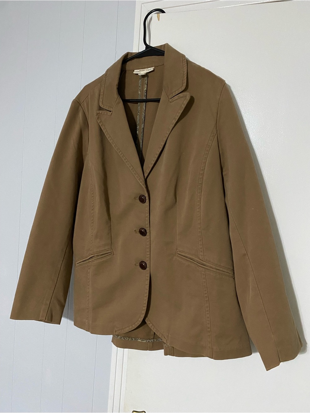 Coldwater Creek Taupe Brown Tailored Blazer